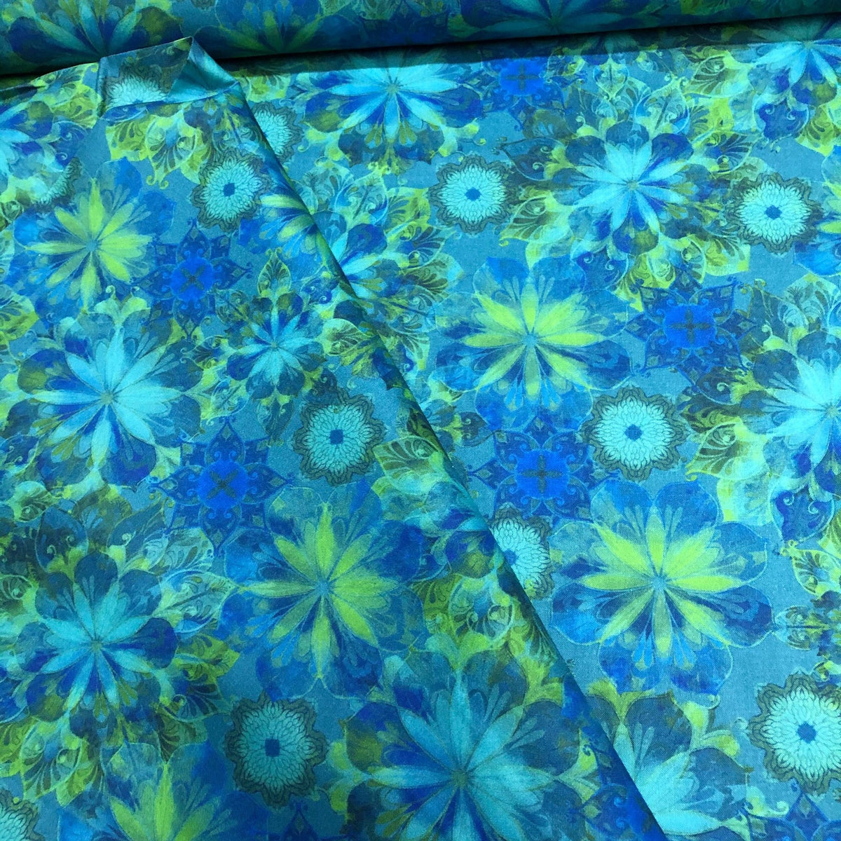 Robert Kaufman Venice Kaleidoscope Floral Cotton Fabric Fabric & Frolic