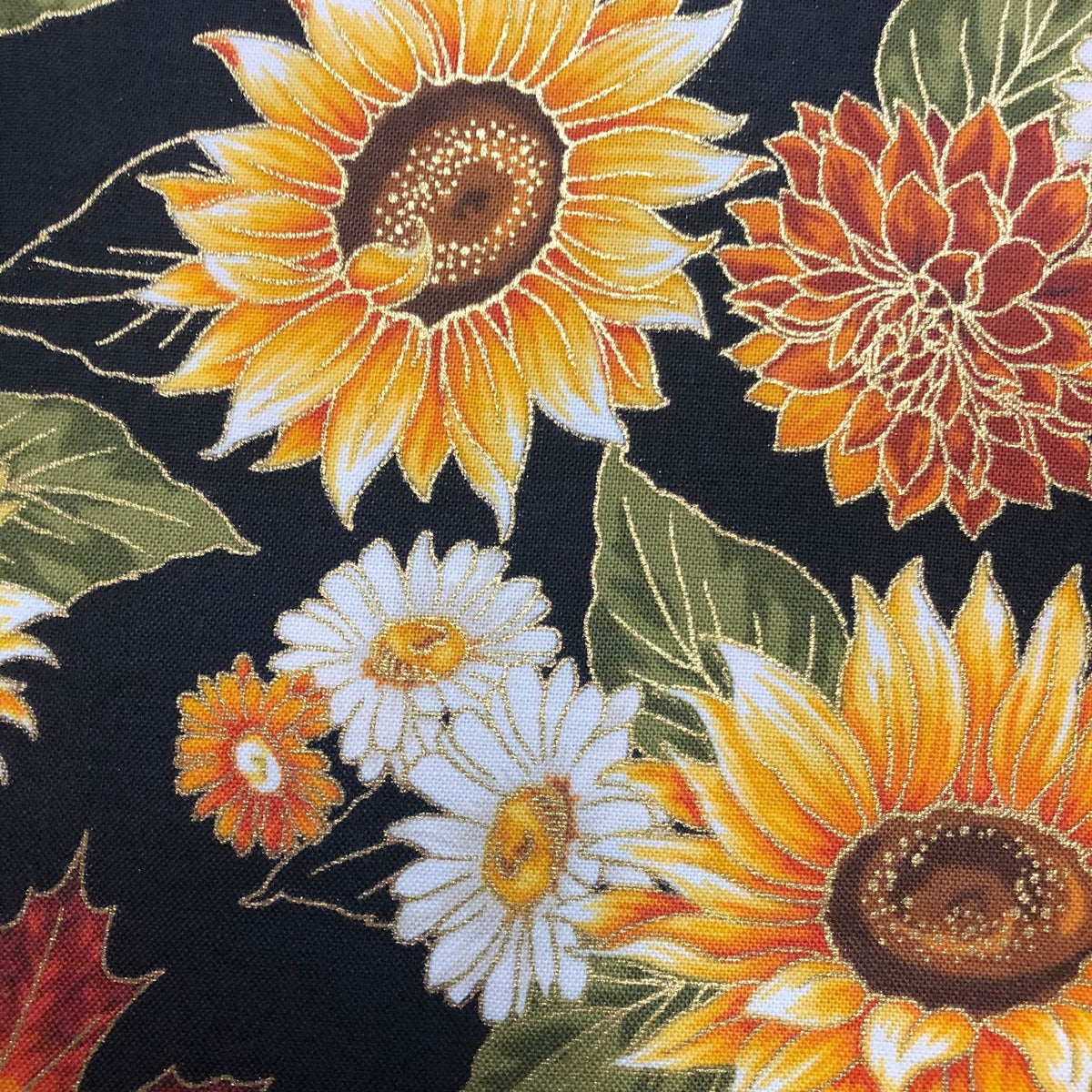 Robert Kaufman Autumn Bouquet Floral Sunflowers Cotton Fabric – Fabric &  Frolic