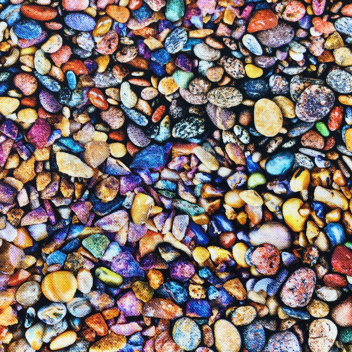 Fabric Pebbles Small Rocks Potted Garden KAUFMAN Cotton 1/4 Yard 6344