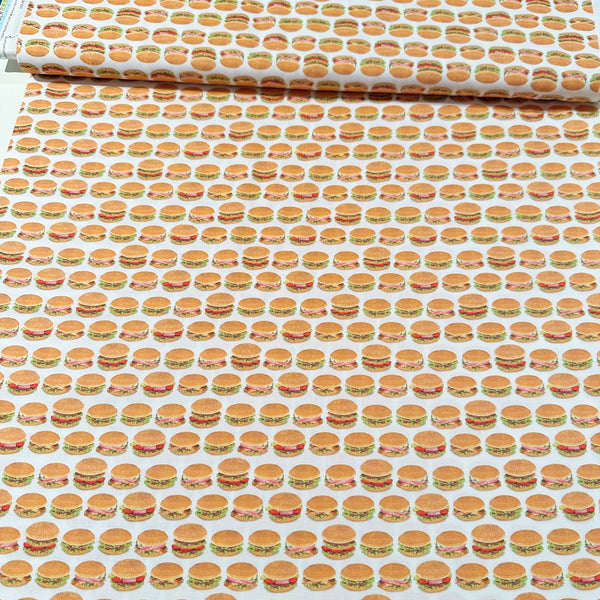 Chow Time Burgers Cheeseburgers 19785 Cotton Fabric Robert Kaufman