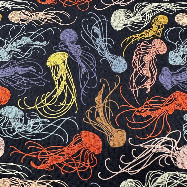 Mariana Jellyfish Jamboree in Multi Cotton Fabric by Rachel Hauer, Free Spirit Fabrics