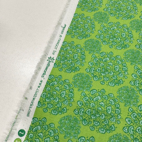 Clothworks Margot Blooms Y3663-21 Green Floral Cotton Fabric