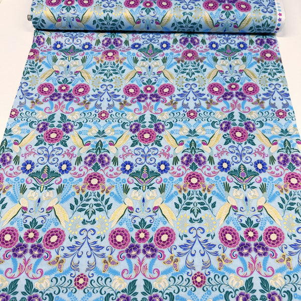 Midnight Nectar SRKM-21185-63 SKY Robert Kaufman Cotton Fabric