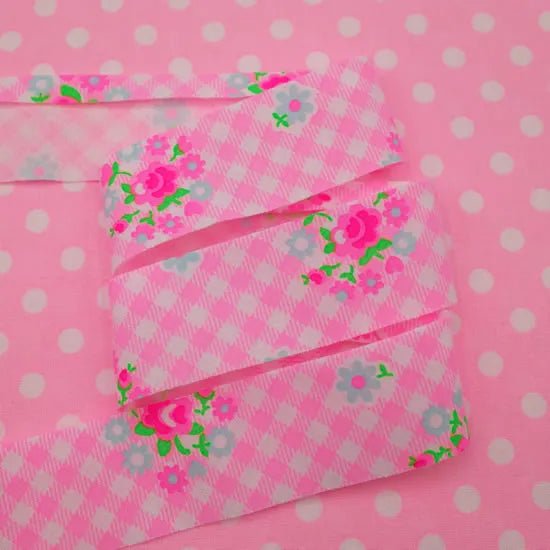3 Yard Pack of Baby Rose Bias Tape in Light Pink by Antique Fabric Pinks, Imported from Japan