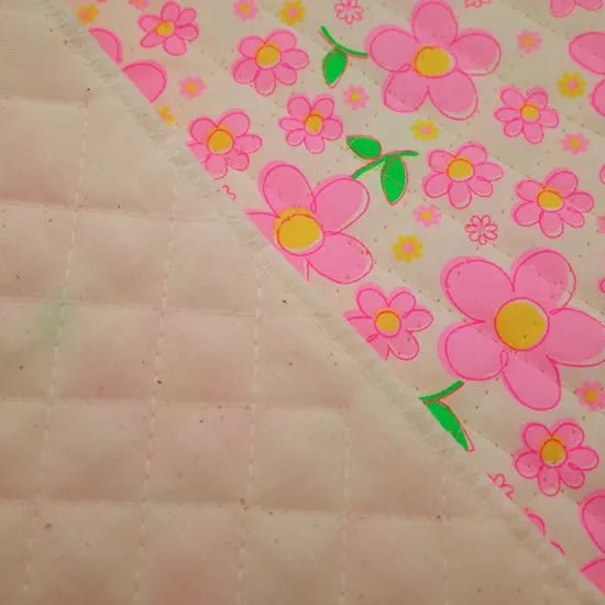 Fleur Quilted Fabric in Sweet Pink by Antique Fabric Pinks – Imported from Japan