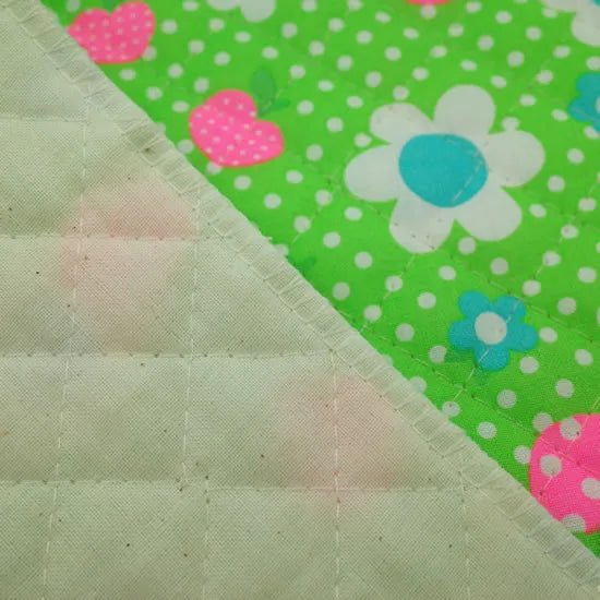 Apple Flower Remix Quilted Fabric in Pink by Antique Fabric Pinks – Imported from Japan