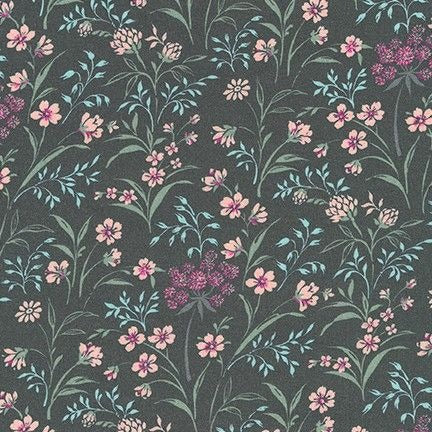 London Calling SRKD-20259-97 ROSE Floral Cotton Lawn Fabric Robert Kaufman