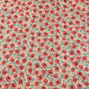 London Calling SRKD-20256-144 PEACH Floral Cotton Lawn Fabric Robert Kaufman