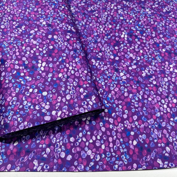 Garden Gloss Sateen Heliotrope Cotton Fabric, Vanessa Lillrose Linda Fitch Wishwell