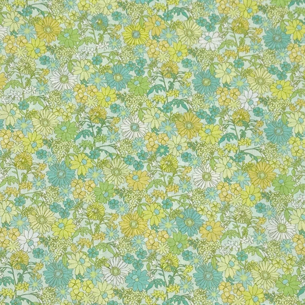 London Calling SRKD-19228-55 SWEET PEA Retro Floral Cotton Lawn Fabric Robert Kaufman