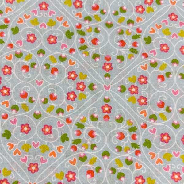 London Calling SRKN-21244-287 SWEET Scroll Floral Cotton Lawn Fabric Robert Kaufman