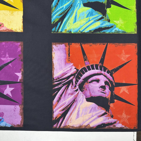 1 Panel Patriots Digital Warhol Style Lady Liberty Cotton Fabric by Robert Kaufman