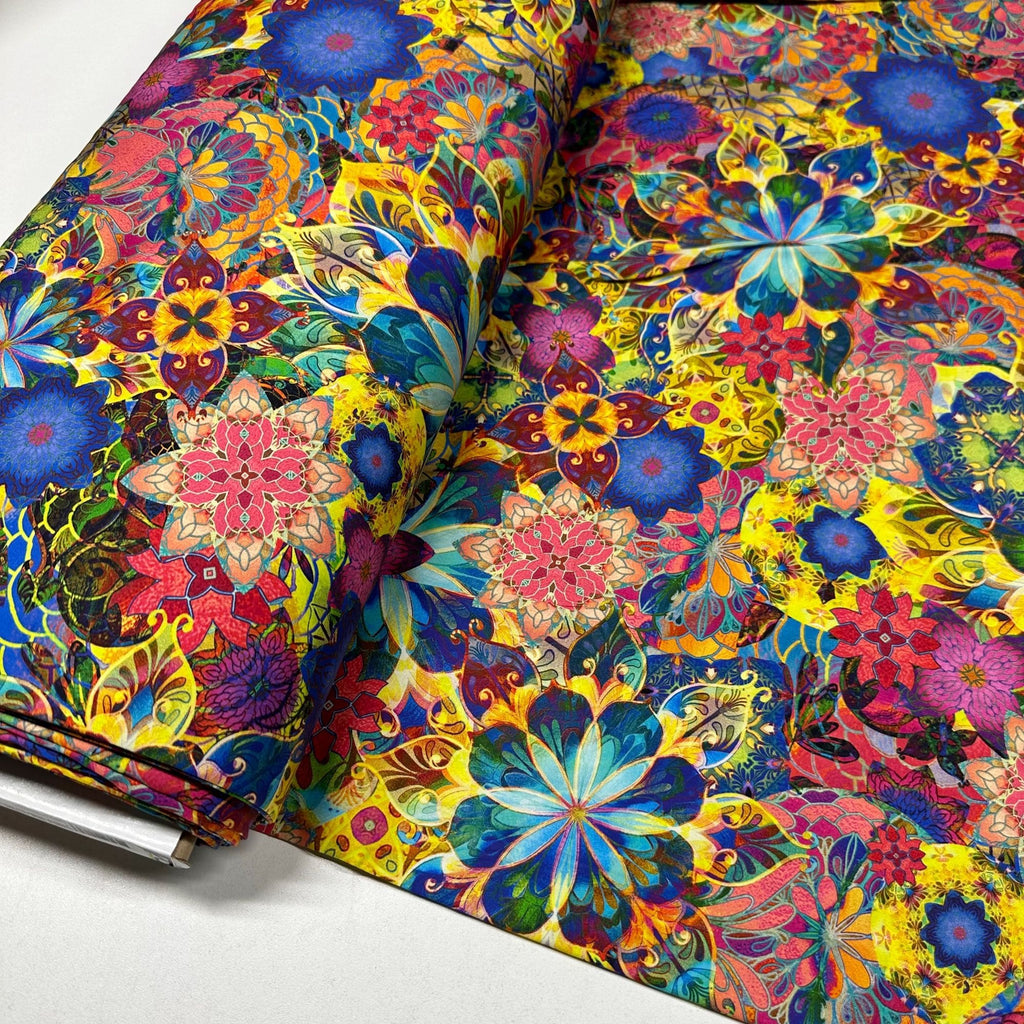 Robert Kaufman Florence Multi Abstract Large Floral Fabric