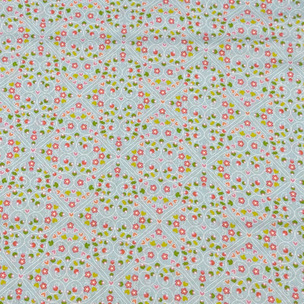 London Calling SRKN-21244-287 SWEET Scroll Floral Cotton Lawn Fabric Robert Kaufman