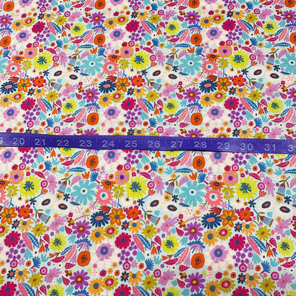 Harmony Little Scattered Clear Cotton Fabric, Carolyn Gavin for Conservatory Craft, Free Spirit