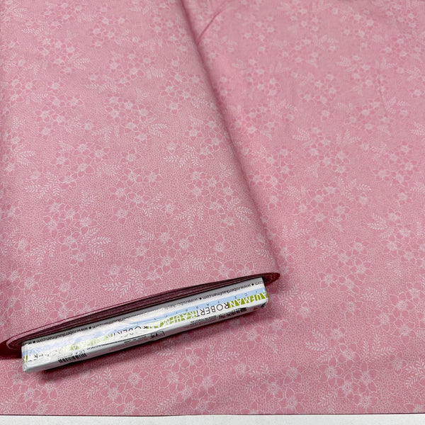 London Calling Pink Floral Cotton Lawn Fabric Robert Kaufman SRKN-21236-96 BLUSH