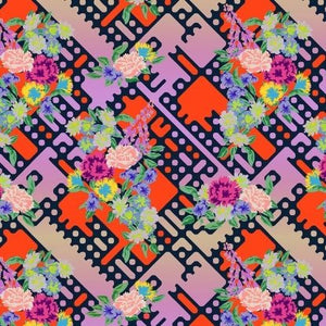 Alexander Henry Balmoral Floral Cotton Fabric in Monarch Brt.