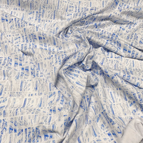 Wishwell Happy Hilltop Cotton Jersey Abstract Print Knit Stretch Fabric Robert Kaufman WELDKX-20772-277 WINTER
