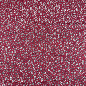 London Calling Burgundy Floral Cotton Lawn Fabric Robert Kaufman SRKN-21240-95