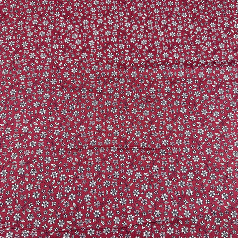 London Calling Burgundy Floral Cotton Lawn Fabric Robert Kaufman SRKN-21240-95