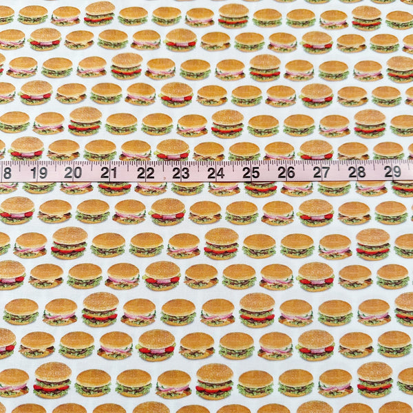 Chow Time Burgers Cheeseburgers 19785 Cotton Fabric Robert Kaufman