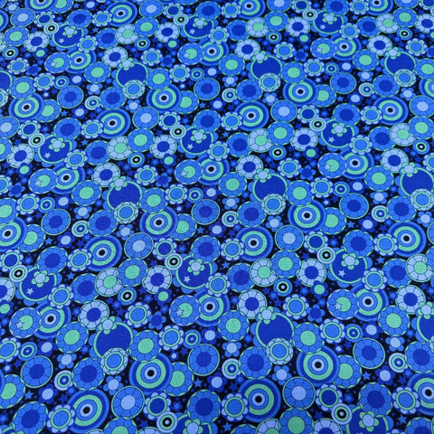 Mythical Bloom - Blue Mythical by Stacy Peterson Cotton Fabric, Free Spirit