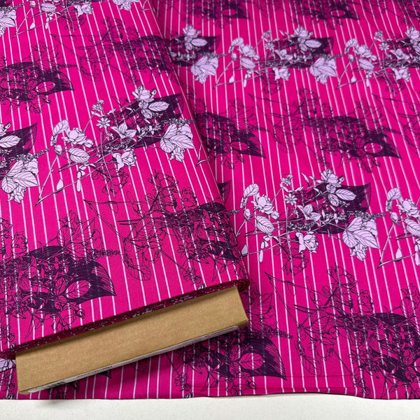 Made My Day Rough Draft In Fuchsia Anna Maria For Free Spirit Cotton Fabric