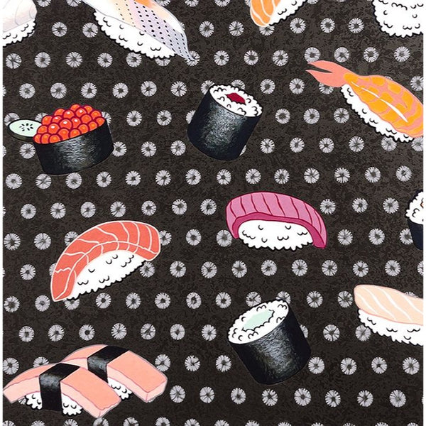 Shibori Sushi Cotton Fabric by Alexander Henry, Charcoal, By the Yard 9054C