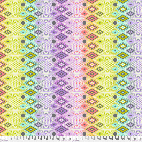 Disco Lucy - Prism Tabby Road Deja Vu Cotton Fabric, Tula Pink for Free Spirit PWTP232.PRISM