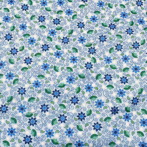 London Calling SRKN-21245-4 Blue Floral Cotton Lawn Fabric Robert Kaufman