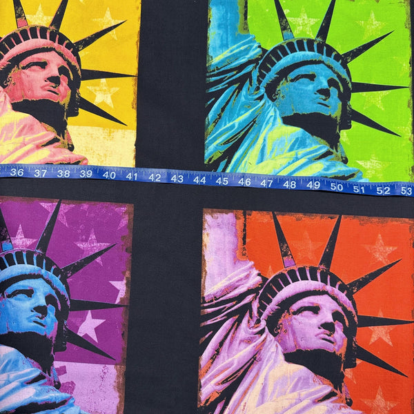 1 Panel Patriots Digital Warhol Style Lady Liberty Cotton Fabric by Robert Kaufman