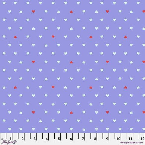 Unconditional Love Bluebell Besties Tula Pink Cotton Fabric, Free Spirit PWTP221.BLUEBELL