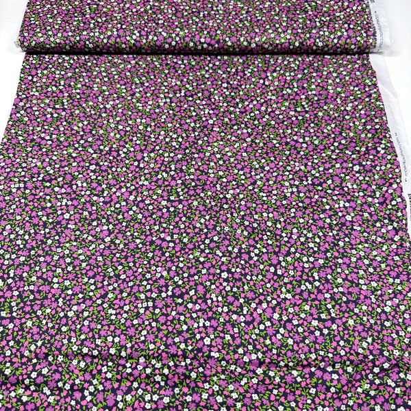 London Calling SRKD-19235-233 Berry Tiny Floral Cotton Lawn Fabric Robert Kaufman