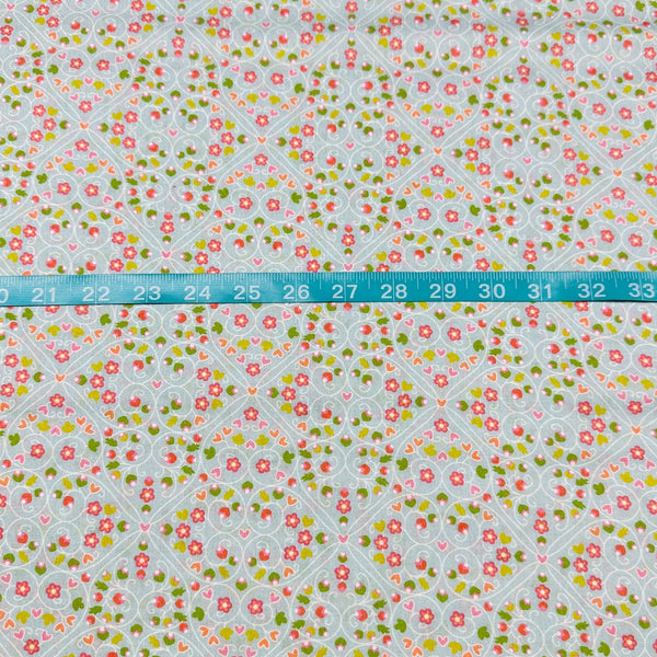 London Calling SRKN-21244-287 SWEET Scroll Floral Cotton Lawn Fabric Robert Kaufman