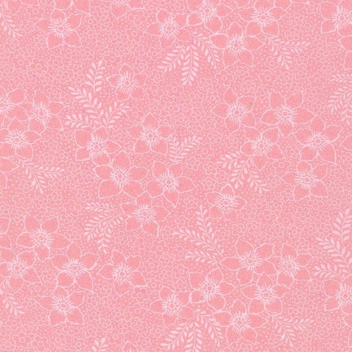 London Calling Pink Floral Cotton Lawn Fabric Robert Kaufman SRKN-21236-96 BLUSH