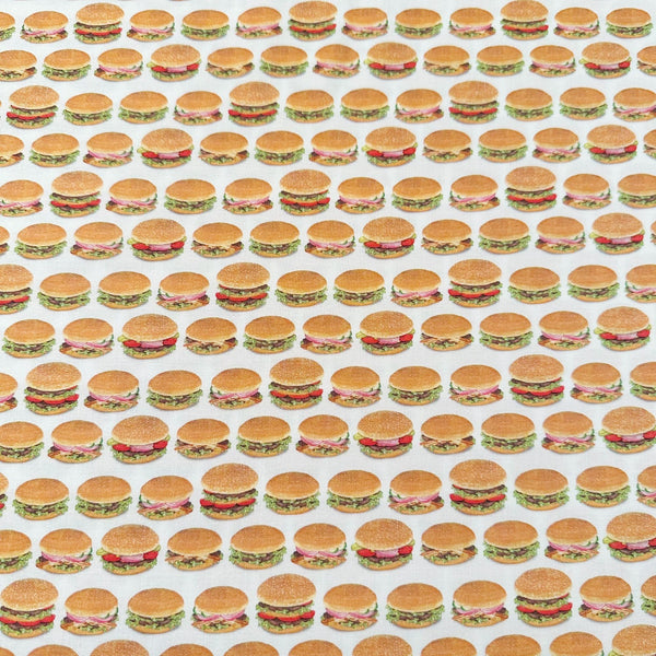 Chow Time Burgers Cheeseburgers 19785 Cotton Fabric Robert Kaufman