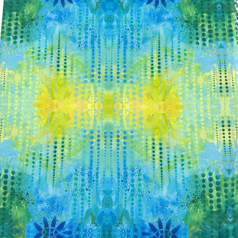 Garden Delight Lawn Blue by Sue Penn Cotton Fabric, Free Spirit Fabric