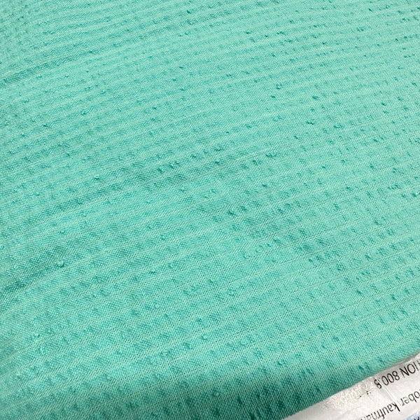 Seersucker Solids Seafoam Cotton Poly Fabric by Robert Kaufman  S190-1328 SEAFOAM