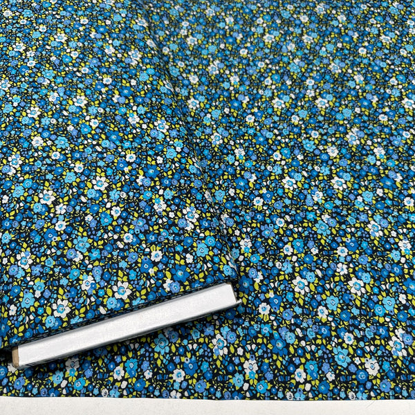 London Calling SRKD-19229-77 Blueberry Floral Cotton Lawn Fabric Robert Kaufman