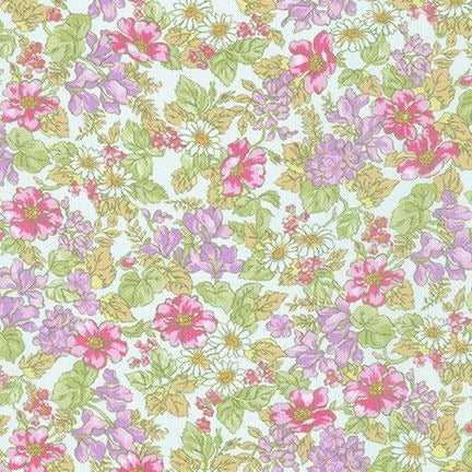 London Calling SRKD-19234-287 Sweet Floral  Cotton Lawn Fabric Robert Kaufman