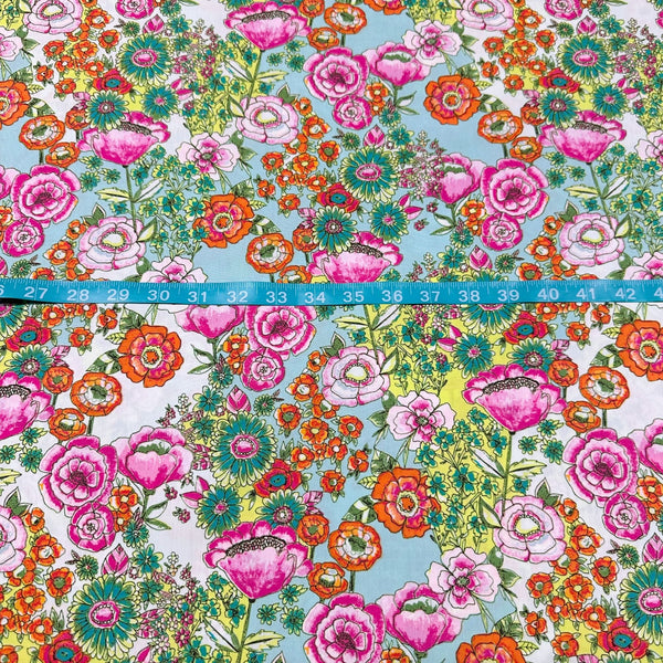 Wild Bloom Flower Shower Intense Cotton Fabric, Bari J. For Art Gallery Fabrics WBL-12030