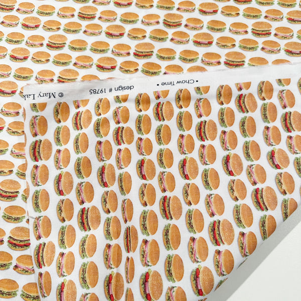 Chow Time Burgers Cheeseburgers 19785 Cotton Fabric Robert Kaufman