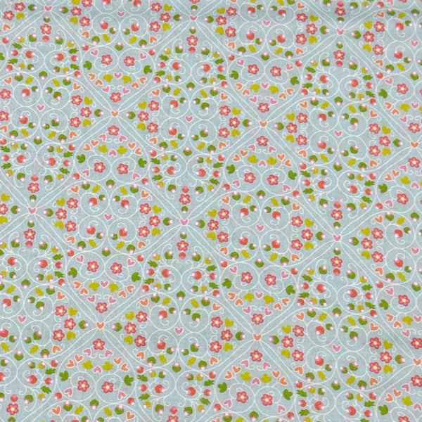 London Calling SRKN-21244-287 SWEET Scroll Floral Cotton Lawn Fabric Robert Kaufman