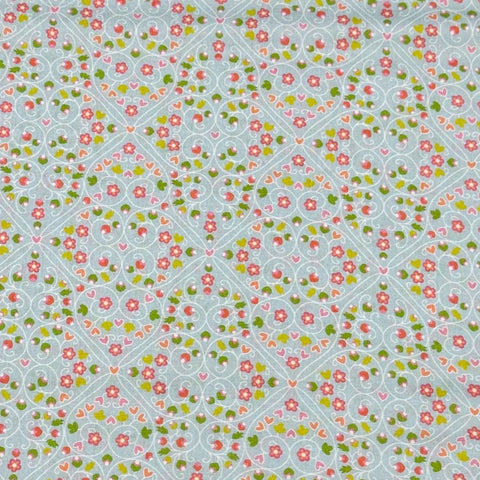 London Calling SRKN-21244-287 SWEET Scroll Floral Cotton Lawn Fabric Robert Kaufman