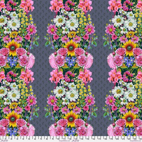 Beata's Garden - Steel || Good Gracious Cotton Fabric, Anna Maria for Free Spirit Fabrics PWAH217.STEEL