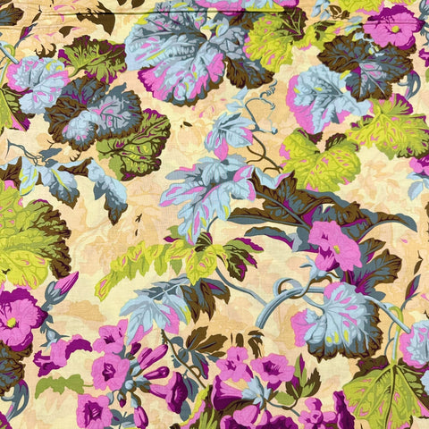 Philip Jacobs Kaffe Fassett Grandiose Mist Vintage Floral Cotton Fabric, Free Spirit Fabrics PWPJ013.MIST