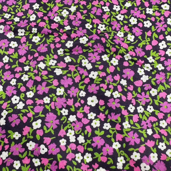 London Calling SRKD-19235-233 Berry Tiny Floral Cotton Lawn Fabric Robert Kaufman