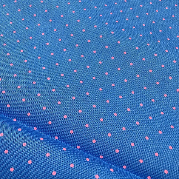 Tula Pink True Colors Tiny Dots Sky Cotton Fabric, Free Spirit Polka Dot Fabric