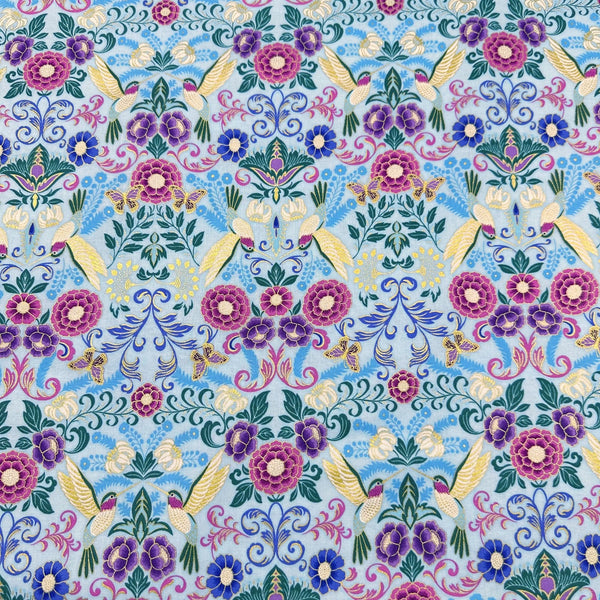 Midnight Nectar SRKM-21185-63 SKY Robert Kaufman Cotton Fabric