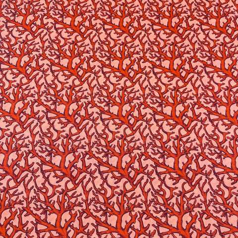 Mariana Coral Cascade in Red Cotton Fabric by Rachel Hauer, Free Spirit Fabrics